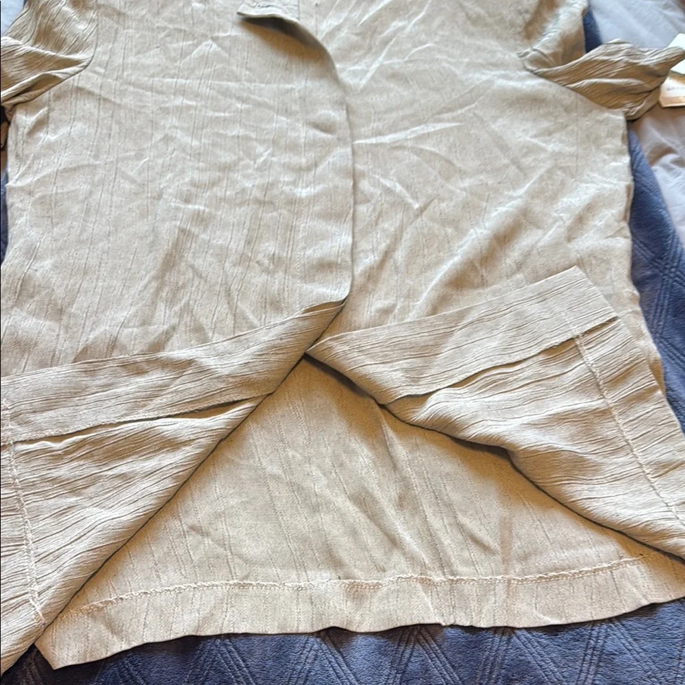 Vintage MAren Petite Women’s Tan Button Down Lightweight Top & Pant 16 petite - Picture 11 of 15